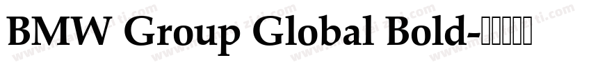 BMW Group Global Bold字体转换